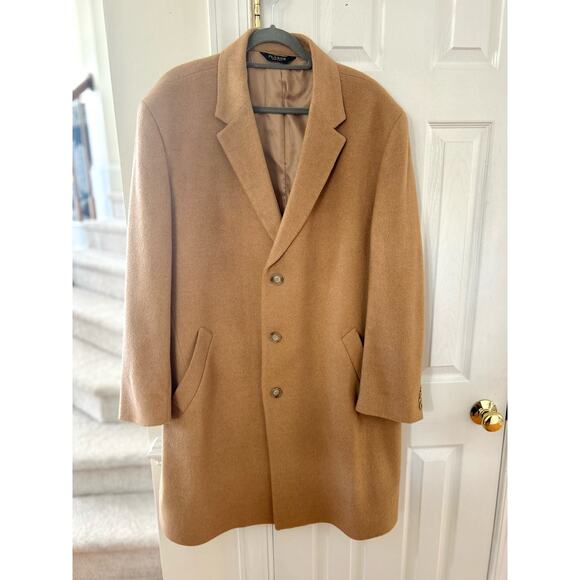 Jos A. Bank Tan Camel Three Button Pea Coat - Picture 1 of 6
